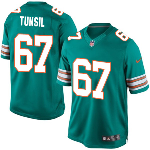 Youth Elite Laremy Tunsil Nike Jersey Aqua Green Alternate - #67 NFL Miami Dolphins